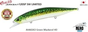 Realis Jerkbait 120SP SW ADA0263 Green Mackerel