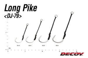 Decoy DJ-79 Long Pike Uzun Tekli Asist İğne #3/0 (3 Adet / Paket)
