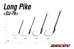 Decoy DJ-79 Long Pike Uzun Tekli Asist İğne #2/0 (4 Adet / Paket)