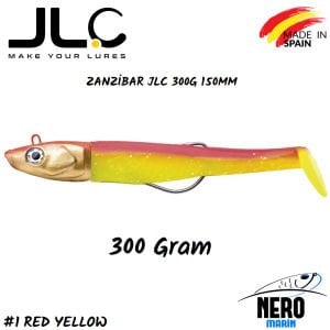 JLC Zanzibar Silikon Balık 300gr. Kafa 150mm Vücut #1 Red Yellow