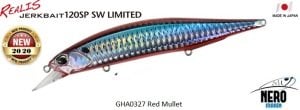 Realis Jerkbait 120SP SW GHA0327 Red Mullet