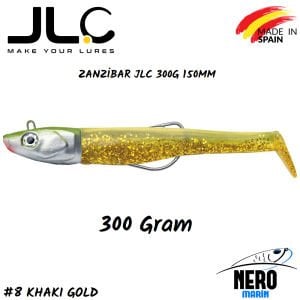 JLC Zanzibar Silikon Balık 300gr. Kafa 150mm Vücut #8 Khaki Gold