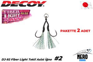 Decoy DJ-92 Fiber Light Çiftli Asist İğne #2 (2 Adet / Paket)
