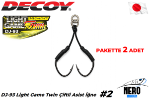 Decoy DJ-93 Light Game Twin Çiftli Asist İğne #2 (2 Adet / Paket)