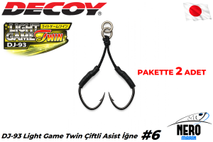 Decoy DJ-93 Light Game Twin Çiftli Asist İğne #6 (2 Adet / Paket)