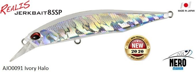 Realis Jerkbait 85SP AJO0091 Ivory Halo