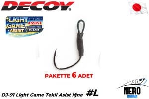 Decoy DJ-91 Light Game Tekli Assist İğne #L (6 Adet / Paket)