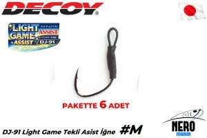 Decoy DJ-91 Light Game Tekli Assist İğne #M (6 Adet / Paket)
