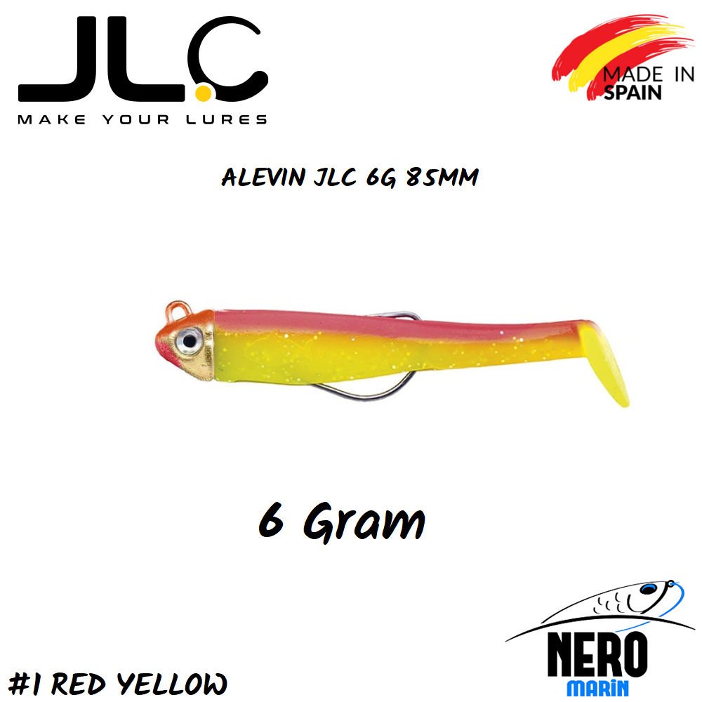 JLC Alevin Silikon Balık 6gr. Kafa 85mm Vücut #1 Red Yellow