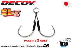Decoy DJ-84 Super Light Çiftli Asist İğne #6 (2 Adet / Paket)