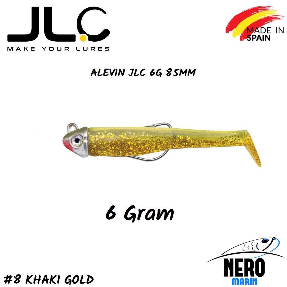 JLC Alevin Silikon Balık 6gr. Kafa 85mm Vücut #8 Khaki Gold