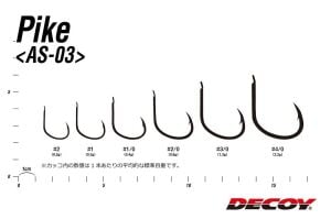 Decoy AS-03 Pike Jig İğne #3/0 (6 Adet / Paket)