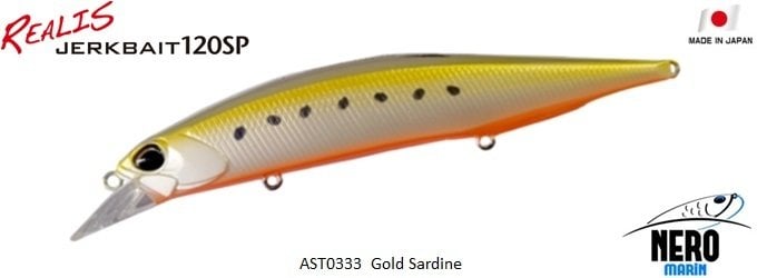 Realis Jerkbait 120SP AST0333 Golden Sardine