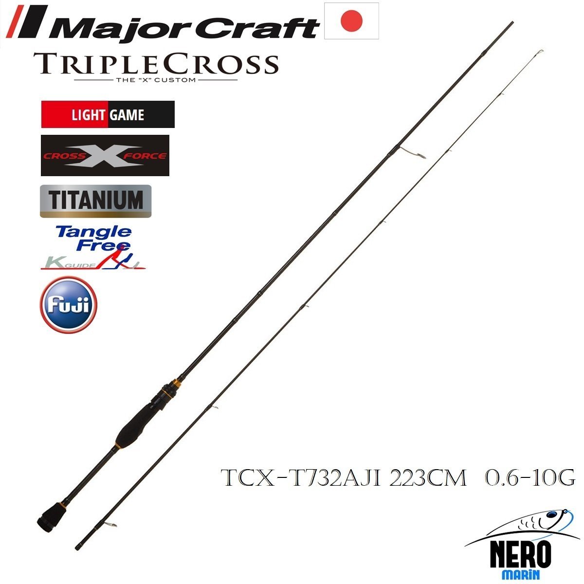 MC New Triple Cross TCX-T732AJI LRF Aji Kamış Tubular Uç 223cm 0.6-10g