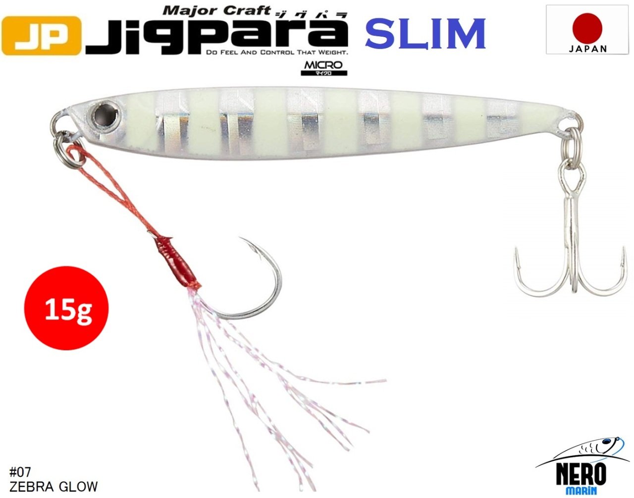MC Jigpara Micro Slim JPMSL-15gr #07 Zebra Glow