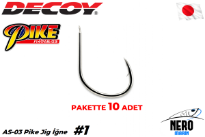 Decoy AS-03 Pike Jig İğne #1 (10 Adet / Paket)