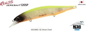 Realis Jerkbait 120SP GEA3603 KZ Ghost Chart