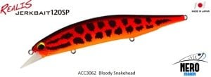 Realis Jerkbait 120SP ACC3602 Bloody Snakehead