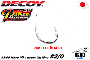 Decoy AS-04 Pike Hyper Jig İğne #2/0 (6 Adet / Paket)