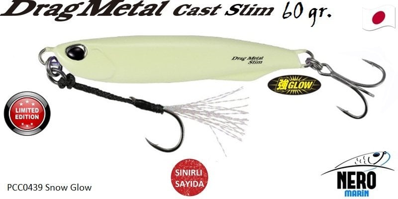 Duo Drag Metal Cast Slim Tachi Jig 60Gr. PCC0439 Snow Glow