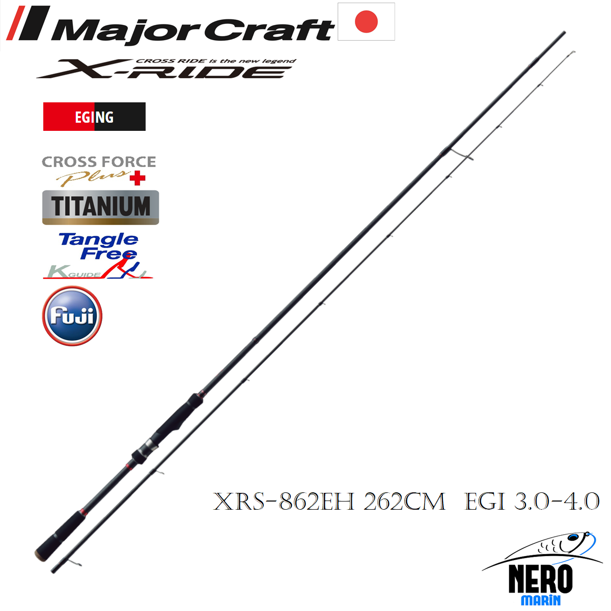 MC X-Ride XRS-862EH Eging Spin Kamış  262cm  EGI 3.0-4.0