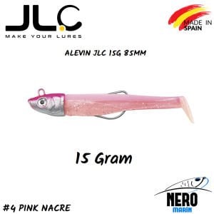 JLC Alevin Silikon Balık 15gr. Kafa 85mm Vücut #4 Pink Nacre