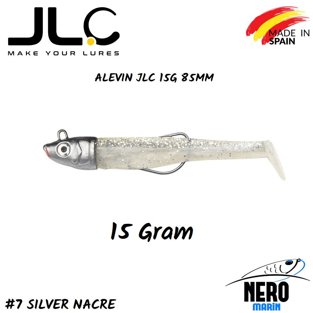JLC Alevin Silikon Balık 15gr. Kafa 85mm Vücut #7 Silver Nacre
