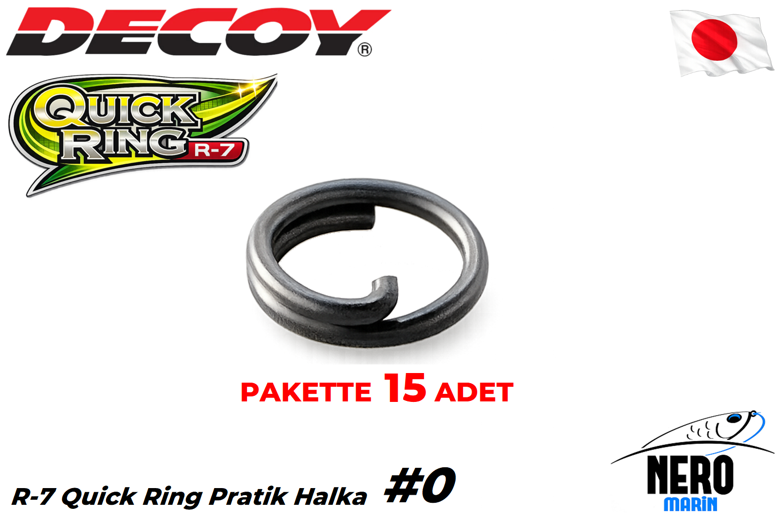 Decoy R-7 Quick Ring Pratik Halka #0 (15 Adet / Paket)