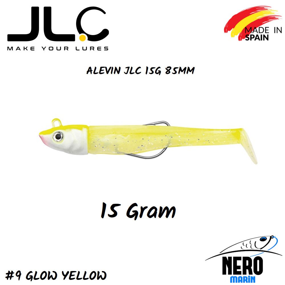 JLC Alevin Silikon Balık 15gr. Kafa 85mm Vücut #9 Glow Yellow