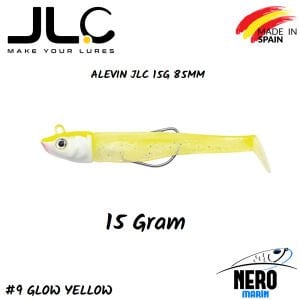 JLC Alevin Silikon Balık 15gr. Kafa 85mm Vücut #9 Glow Yellow