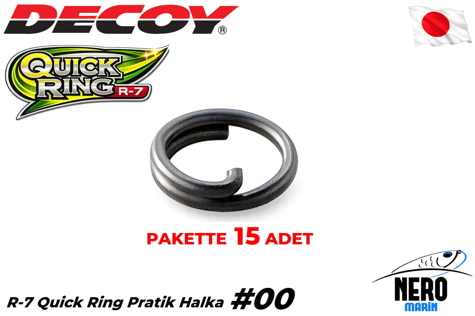 Decoy R-7 Quick Ring Pratik Halka #00 (15 Adet / Paket)