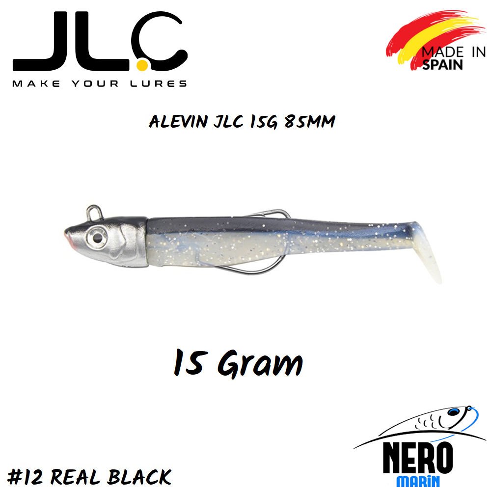 JLC Alevin Silikon Balık 15gr. Kafa 85mm Vücut #12 Real Black