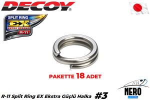 Decoy R-11 Split Ring EX Ekstra Güçlü Halka EX #3+ (18 Adet / Paket)