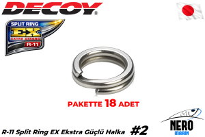 Decoy R-11 Split Ring EX Ekstra Güçlü Halka EX #2+ (18 Adet / Paket)
