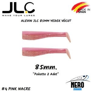 JLC Alevin Silikon Balık 85mm Yedek Vücut 2'li Paket #4 Pink Nacre