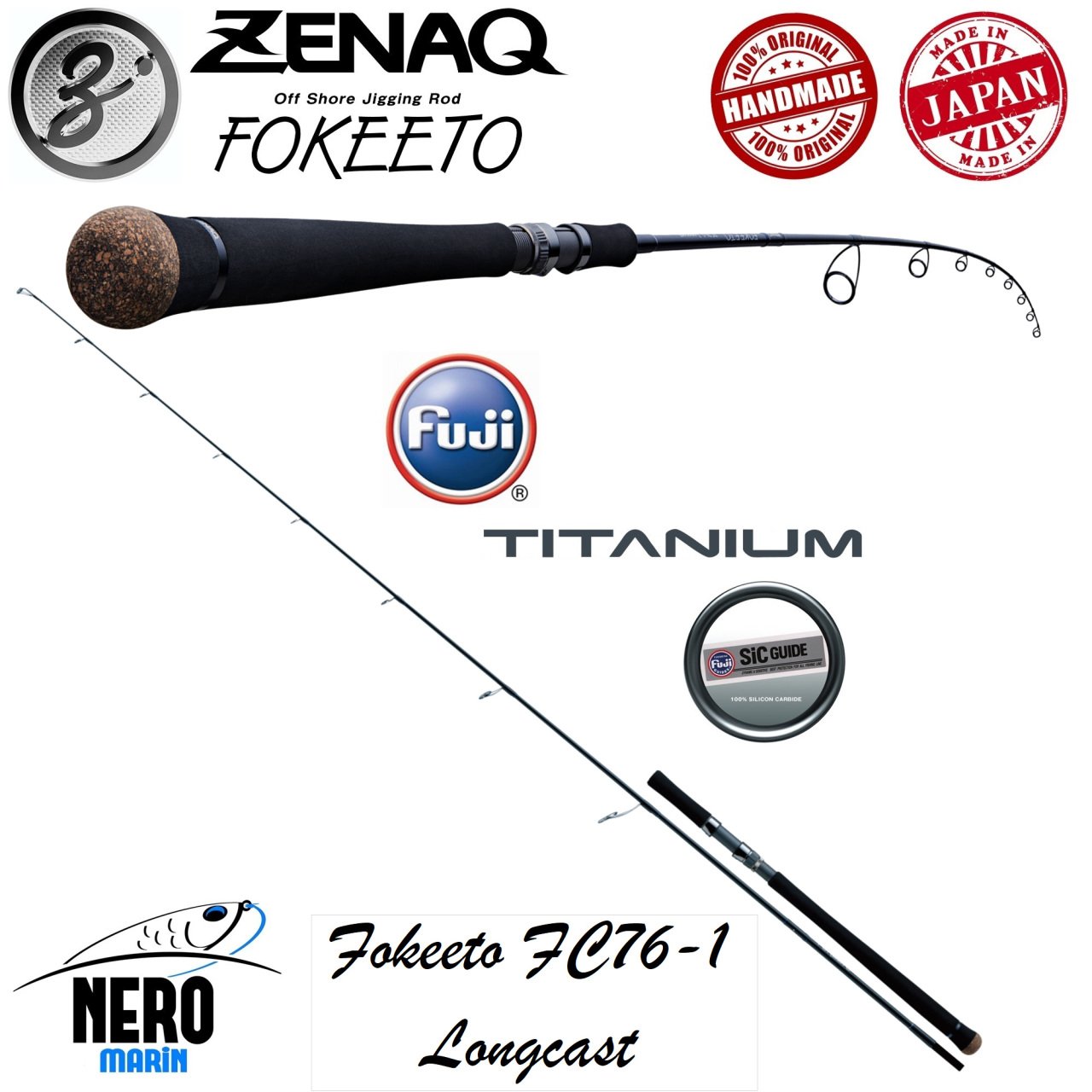 Zenaq Fokeeto FC76-1 Longcast 229cm 8-45gr Offshore Casting Kamış