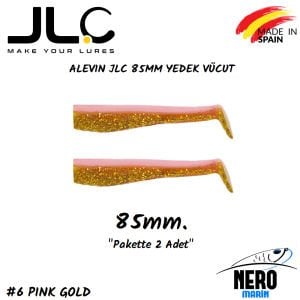 JLC Alevin Silikon Balık 85mm Yedek Vücut 2'li Paket #6 Pink Gold