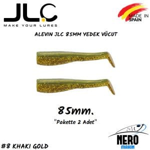 JLC Alevin Silikon Balık 85mm Yedek Vücut 2'li Paket #8 Khaki Gold