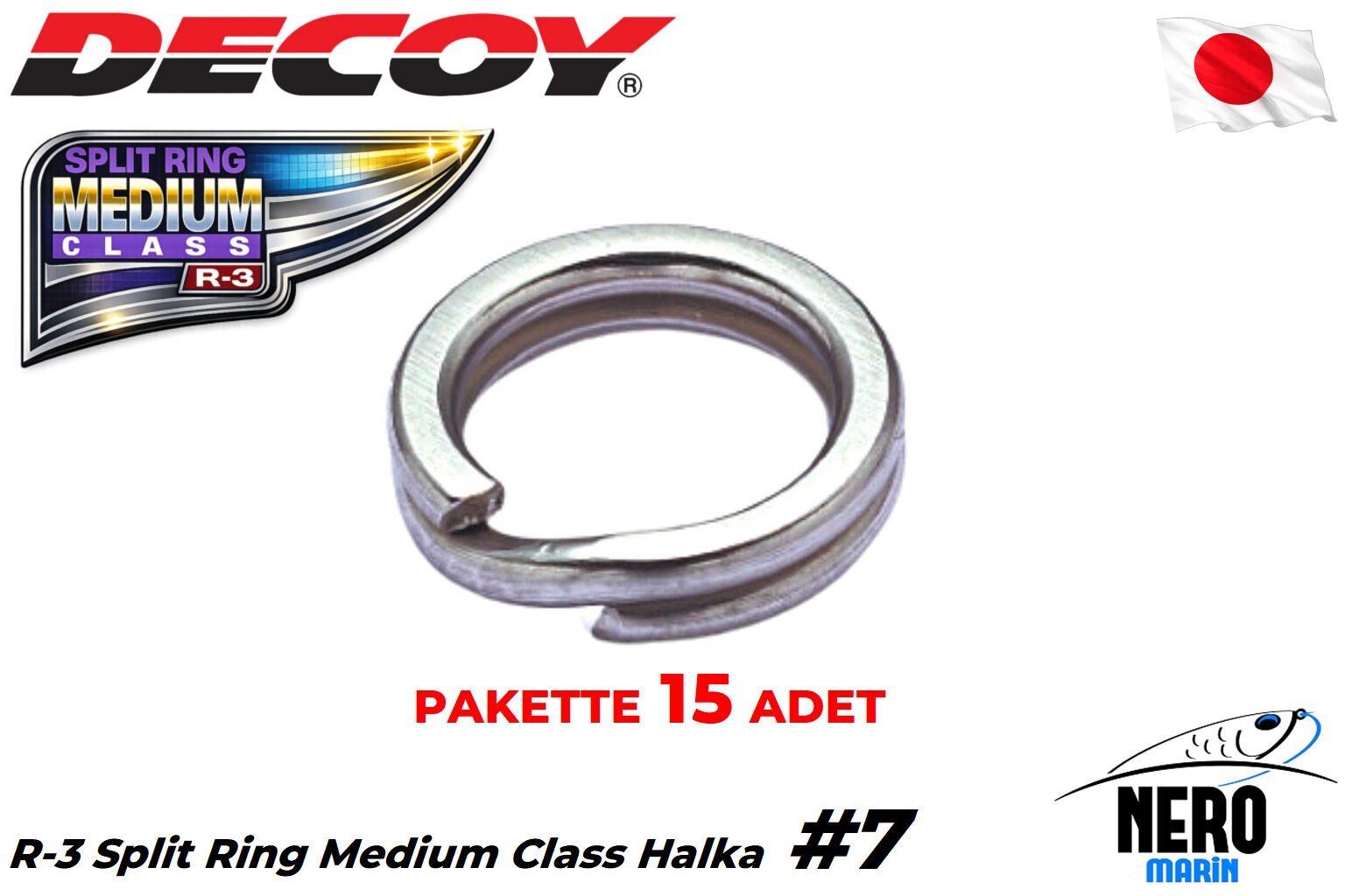 Decoy R-3  Split Ring Medium Class Halka #7 (20 Adet / Paket)