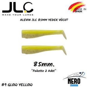 JLC Alevin Silikon Balık 85mm Yedek Vücut 2'li Paket #9 Glow Yellow