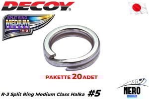Decoy R-3  Split Ring Medium Class Halka #5 (15 Adet / Paket)