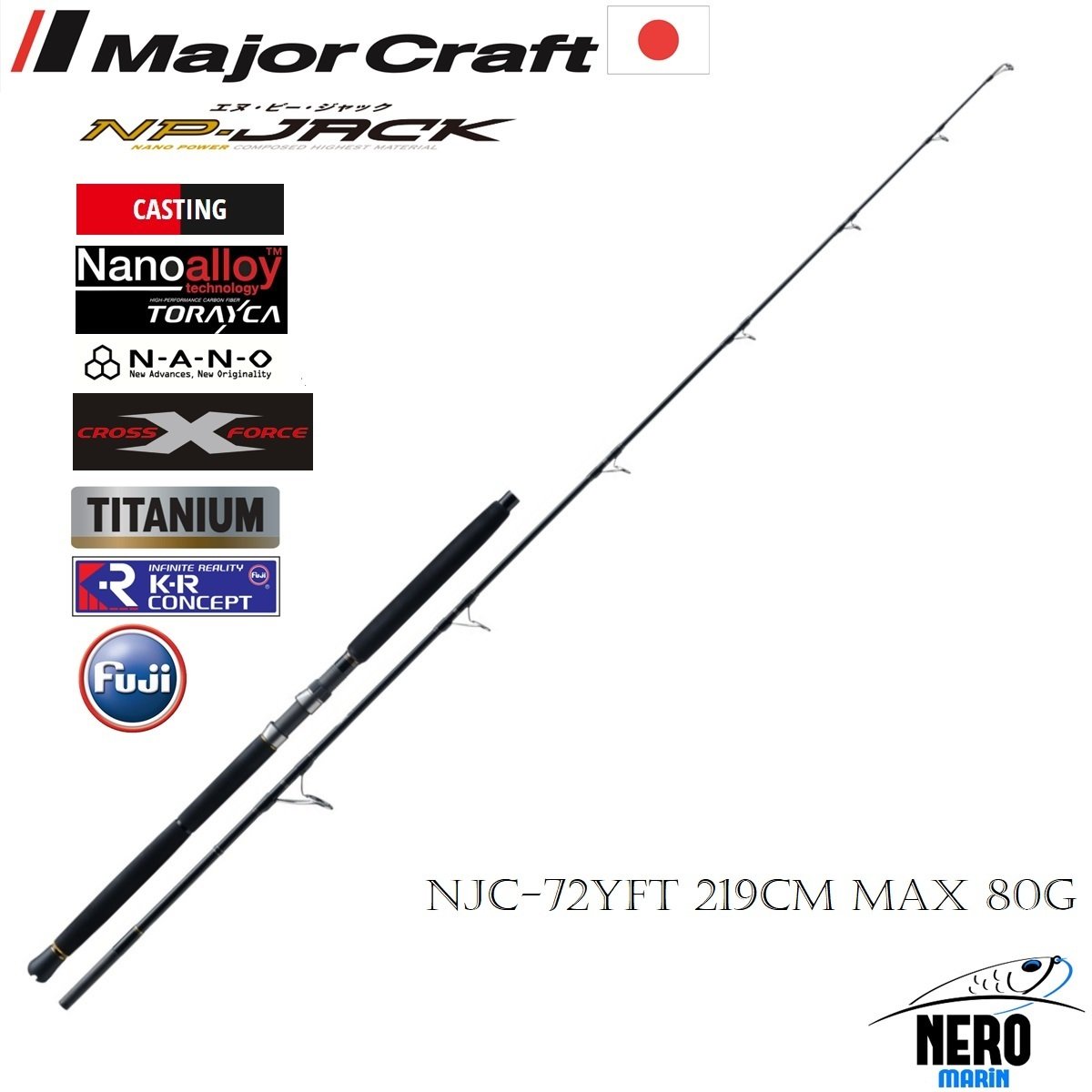 MC NP-Jack NJC-72YFT Offshore Big Game Kamış 219cm Max 80g