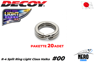 Decoy R-4 Split Ring Light Class Halka #00 12Lb. (20 Adet / Paket)