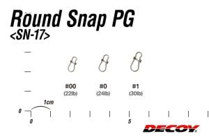 Decoy SN-17 Round Snap PG Klips #0 (8 Adet / Paket)