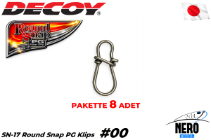 Decoy SN-17 Round Snap PG Klips #00 (8 Adet / Paket)