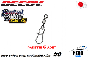 Decoy SN-9 Swivel Snap Fırdöndülü Klips #0 (6 Adet / Paket)
