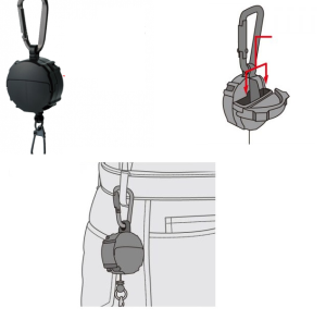 Daiichiseiko Carabiner Reel + Microcase Foliage Green