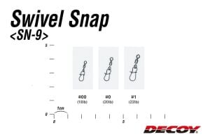 Decoy SN-9 Swivel Snap Fırdöndülü Klips #0 (6 Adet / Paket)