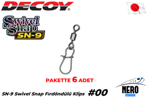 Decoy SN-9 Swivel Snap Fırdöndülü Klips #00 (6 Adet / Paket)