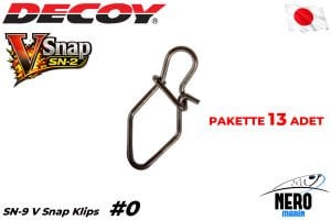 Decoy SN-2 V Snap Klips #0 30Lb. (13 Adet / Paket)